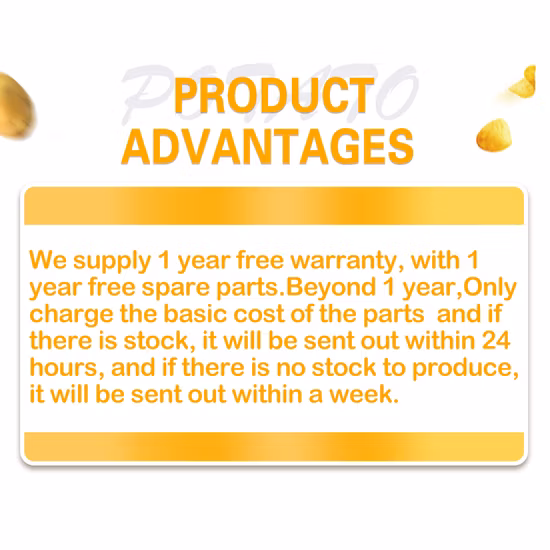 CE Certified High Quality Automatic Fresh Potato Chips Production Line Potato Chips Plant Cost