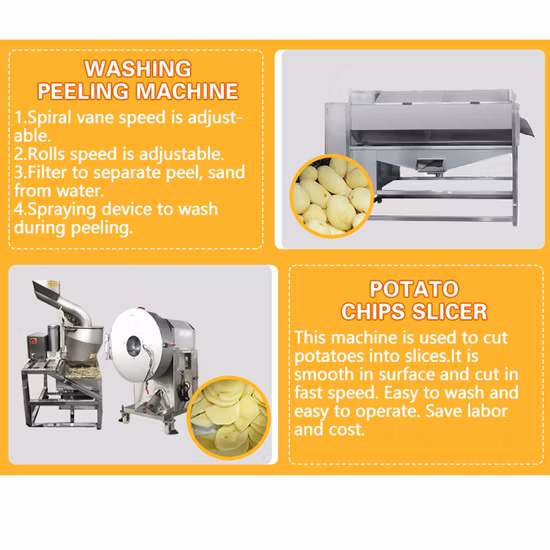 Fully Automatic Fresh Potato Chips Frozen French Fries Production Line
