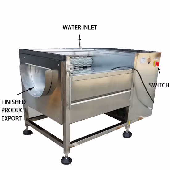 Fruit and Vegetable Roller Washing Machine Ginger Potato Peeling Machine