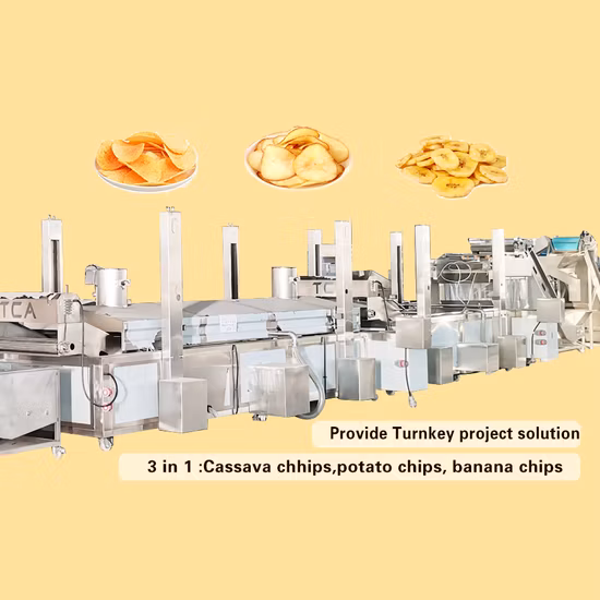 Fully Automatic Fresh Potato Chips Frozen French Fries Production Line