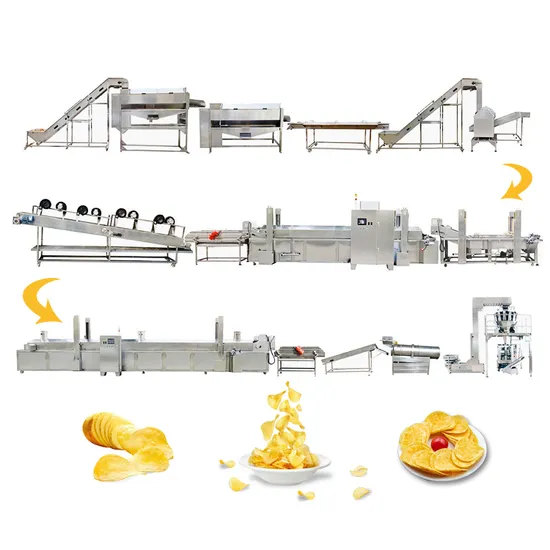 Fully Automatic Fresh Potato Chips Frozen French Fries Production Line