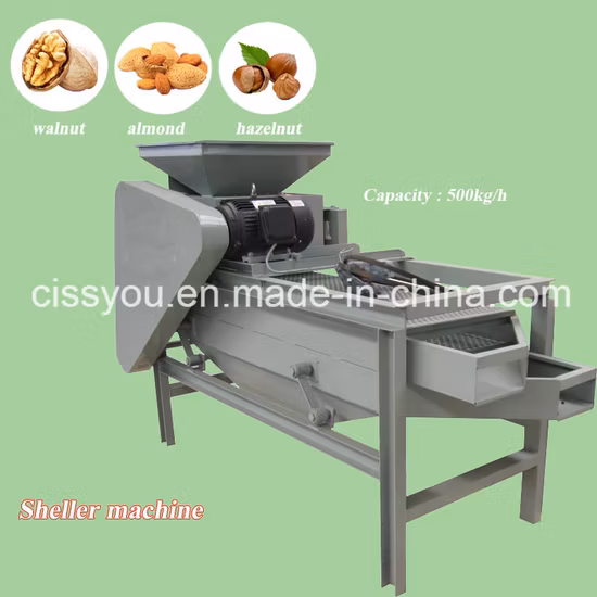 Price Commercial Electric Almond Nuts Pecan Hazelnut Walnut Nutcracker Crusher Cracker Huller Sheller Shelling Machine